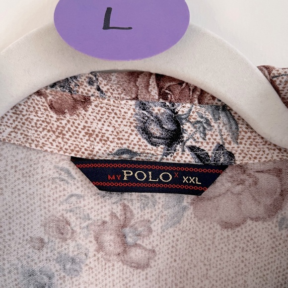 Tunic Length Fall Flower Button Up Shirt - Picture 6 of 7